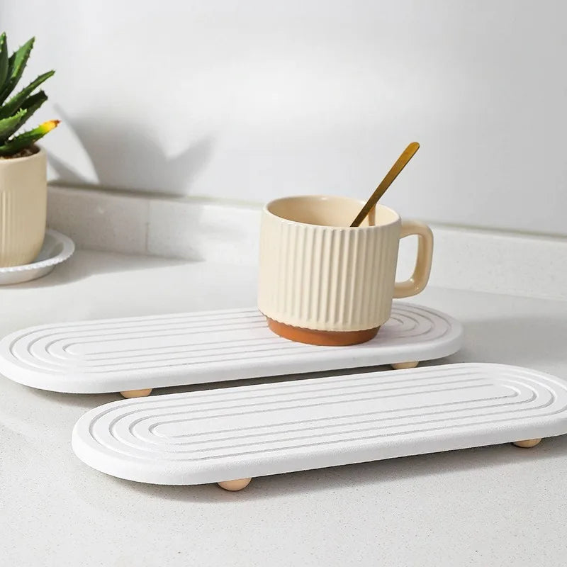 1Pcs Instant Dry Tray Board Soap Storage | Non Slip Diatom Mud Sink Tray Molds Resistant