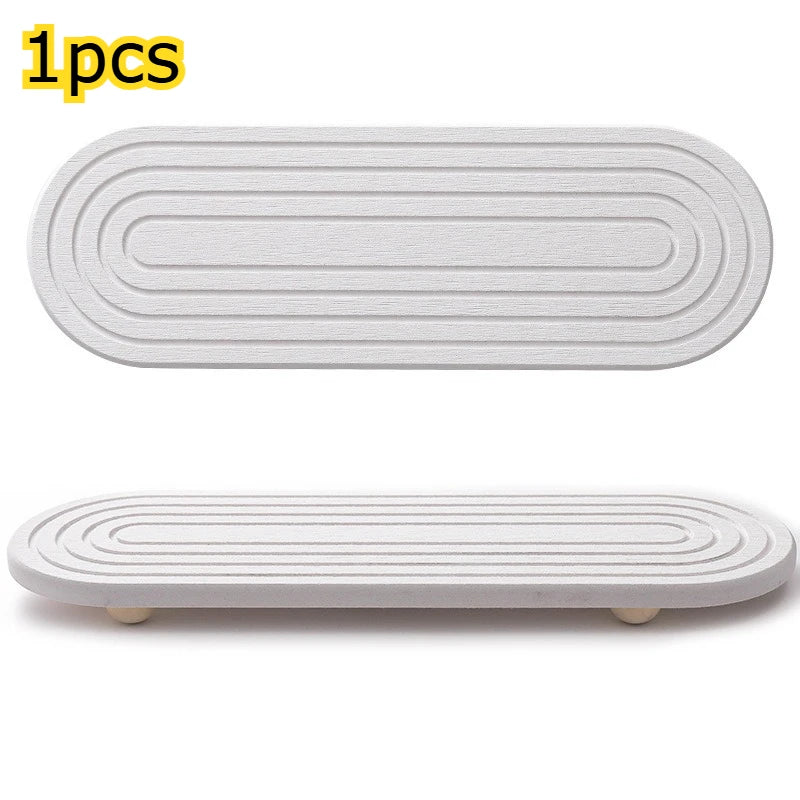 1Pcs Instant Dry Tray Board Soap Storage | Non Slip Diatom Mud Sink Tray Molds Resistant